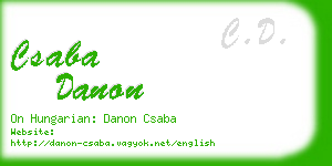 csaba danon business card